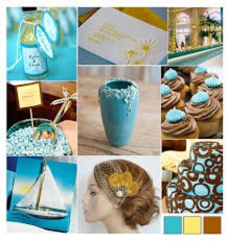 Le club du mariage marron et bleu 