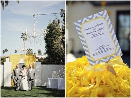 Le club du mariage jaune et gris