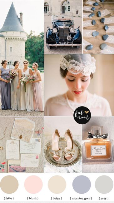 le club du mariage ivoire, gris et orange