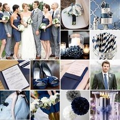 Le club du mariage bleu et gris