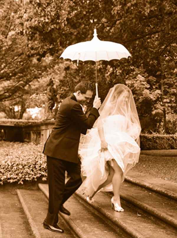 Mariage sous la pluie