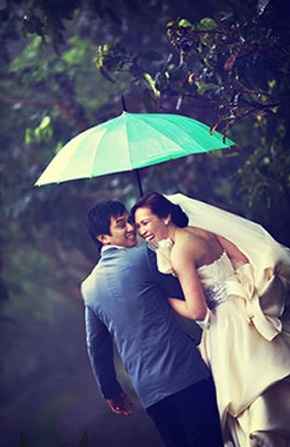 Mariage sous la pluie