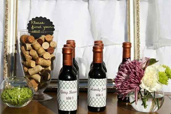 Mariagesur le thème du vin 