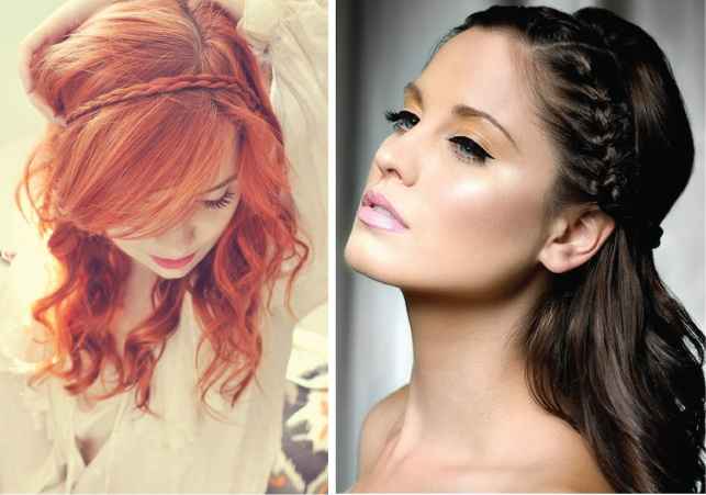 Coiffure avec tresses
