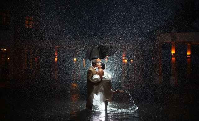 Mariage sous la pluie