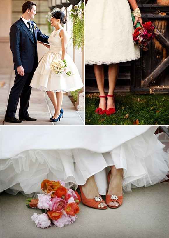 La mariée aux chaussures colorées 
