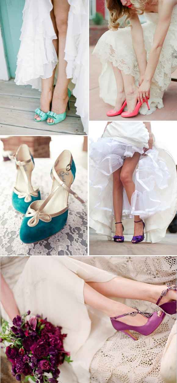 la mariée aux chaussures colorées