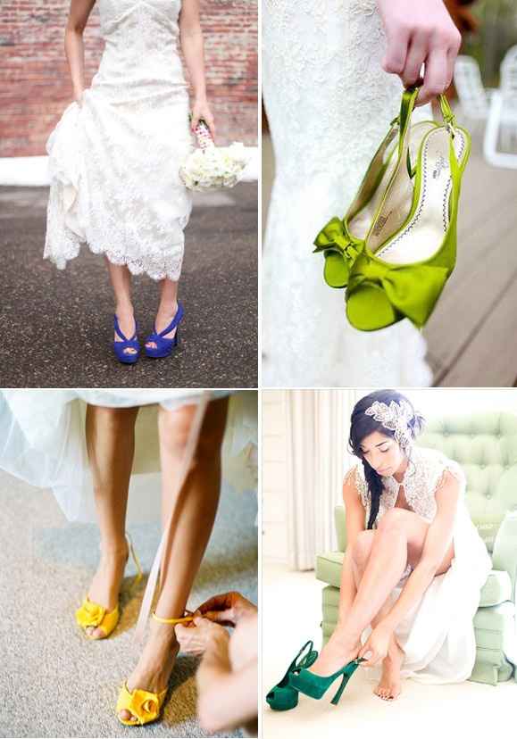 La mariée aux chaussures colorées 