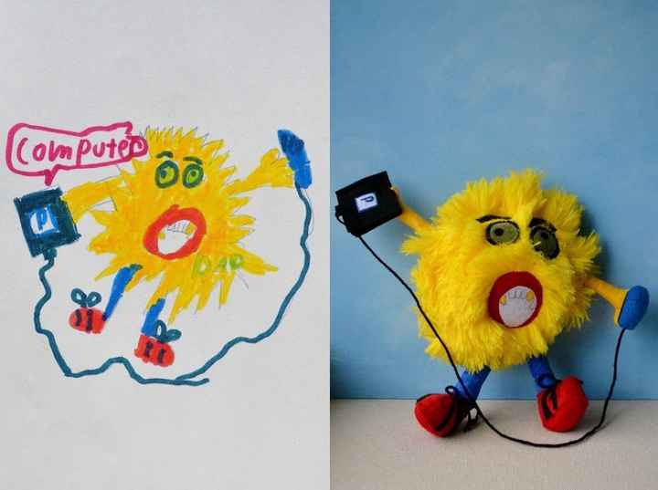 Des dessins d'enfant qui deviennent des doudous