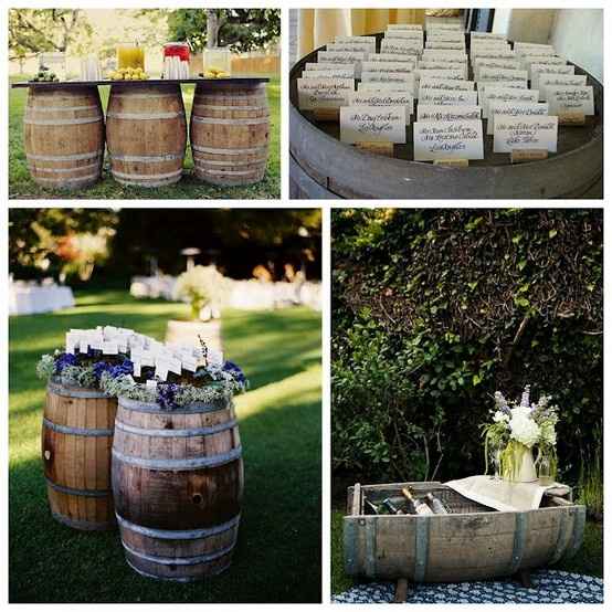 Décorations avec tonneaux de vin