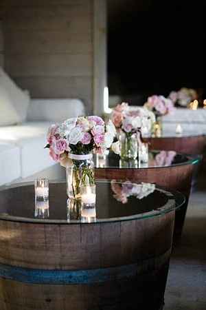 Décorations avec tonneaux de vin