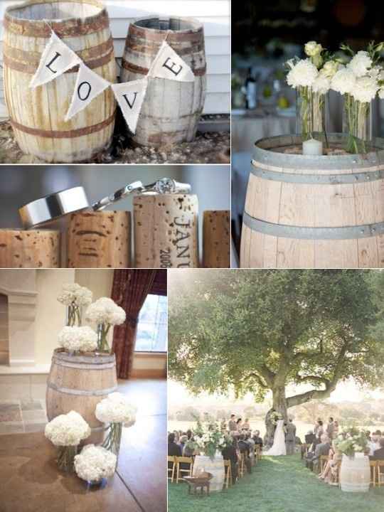 Décorations avec tonneaux de vin