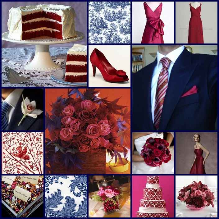 Le club du mariage framboise et bleu