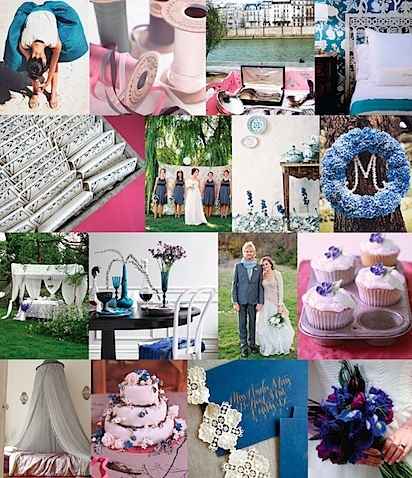 Le club du mariage framboise et bleu