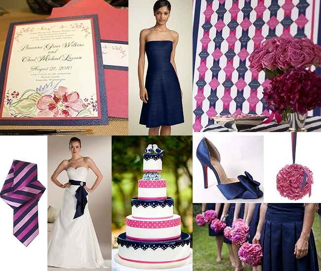 Le club du mariage framboise et bleu
