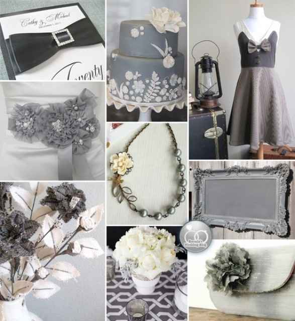 le club du mariage gris et blanc