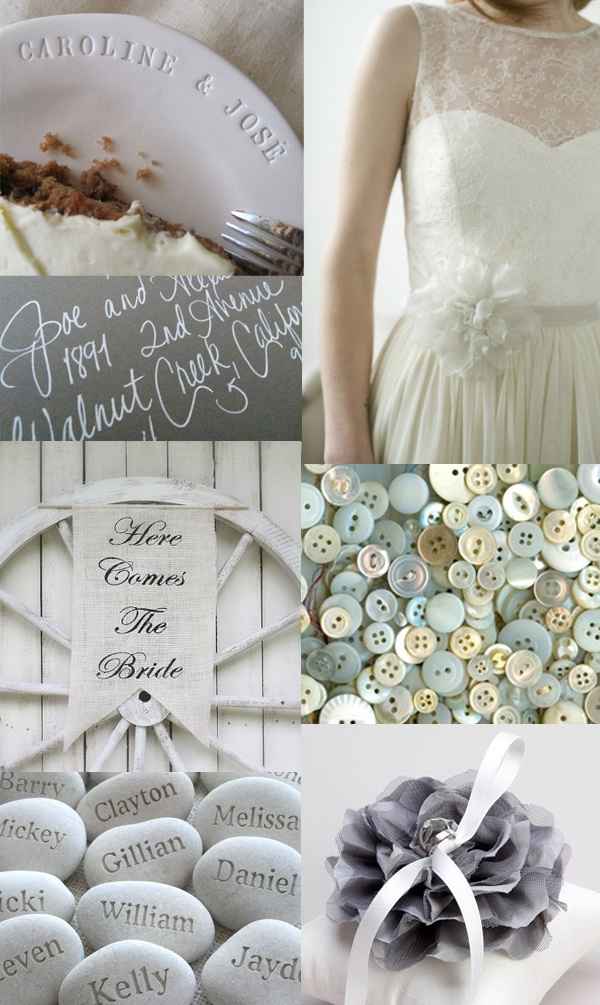 le club du mariage gris et blanc