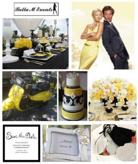 Le club du mariage jaune et noir