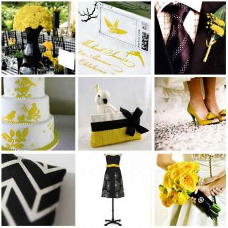 Le club du mariage jaune et noir