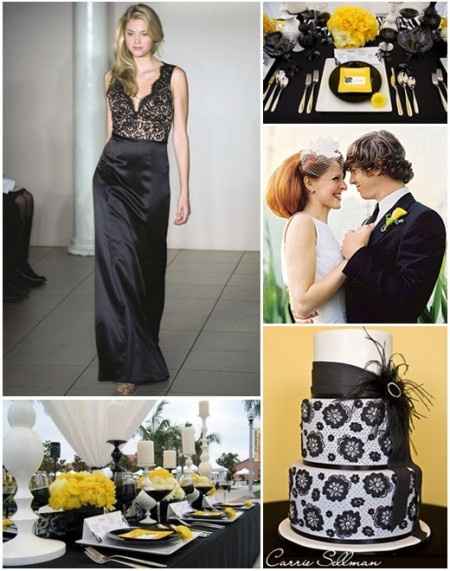 Le club du mariage jaune et noir