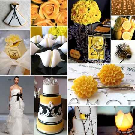 Le club du mariage jaune et noir