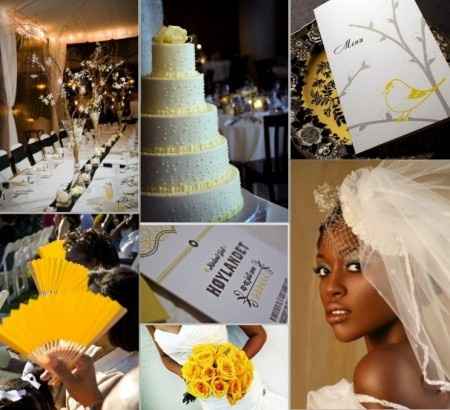 Le club du mariage jaune et noir