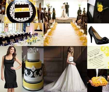 Le club du mariage jaune et noir