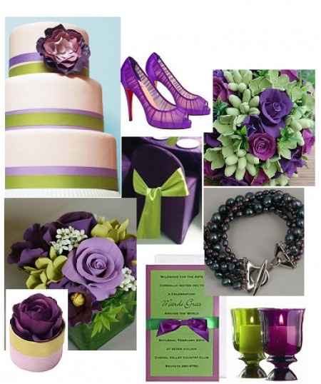 Le club du mariage vert et violet