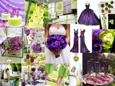 Le club du mariage vert et violet