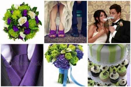 Le club du mariage vert et violet