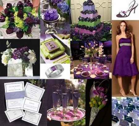 Le club du mariage vert et violet