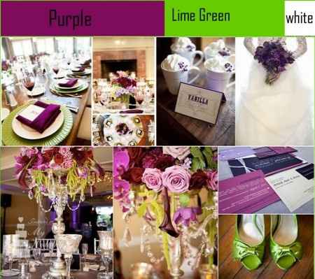 Le club du mariage vert et violet