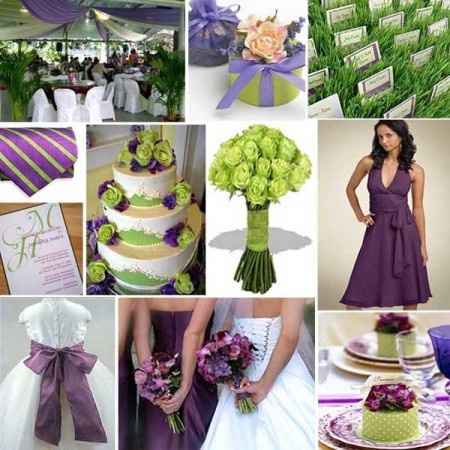 Le club du mariage vert et violet