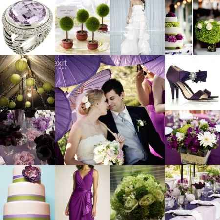 Le club du mariage vert et violet