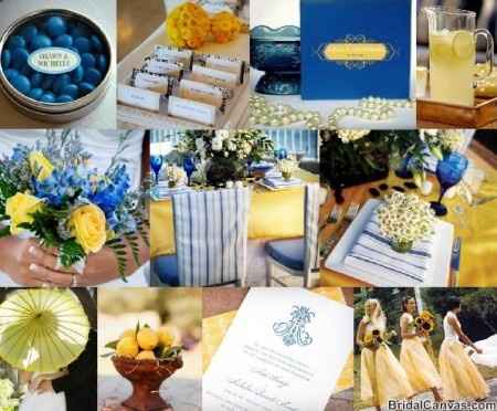 Le club du mariage jaune et bleu