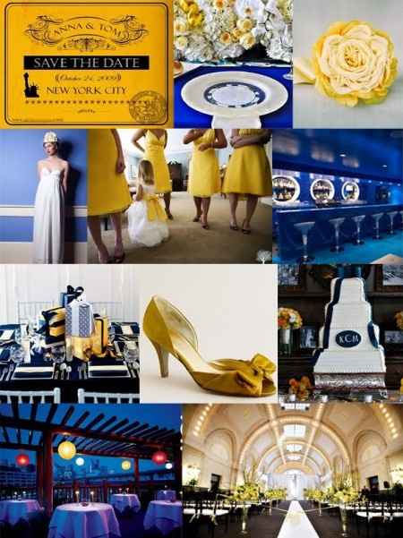 Le club du mariage jaune et bleu