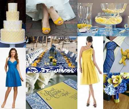 Le club du mariage jaune et bleu