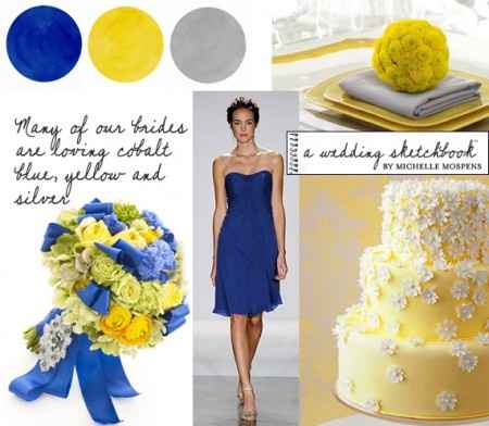 Le club du mariage jaune et bleu