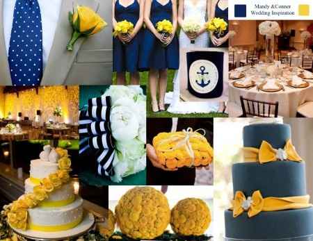 Le club du mariage jaune et bleu