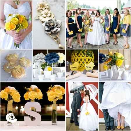 Le club du mariage jaune et bleu