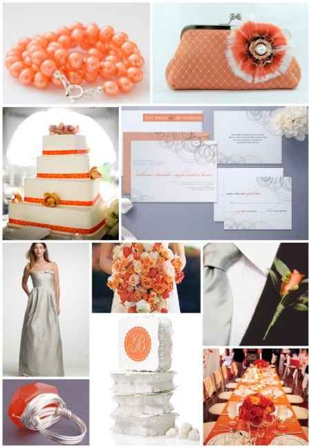 Le club du mariage orange et vert