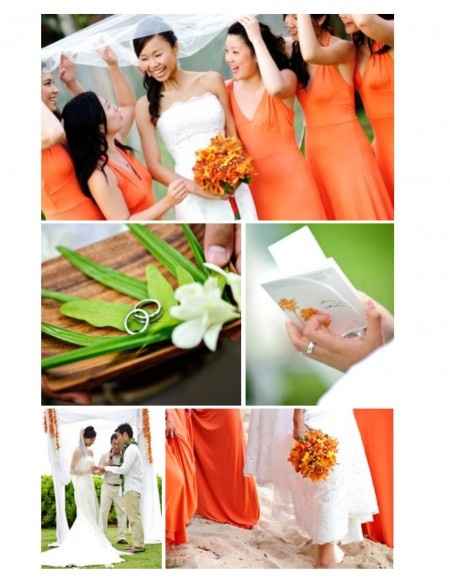 Le club du mariage orange et vert