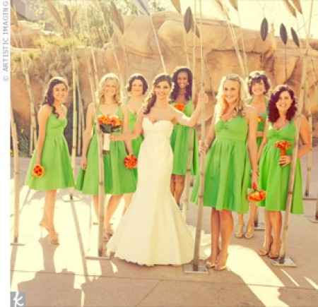 Le club du mariage orange et vert