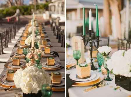 Le club du mariage vert et or