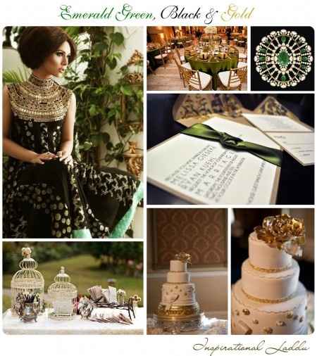 Le club du mariage vert et or