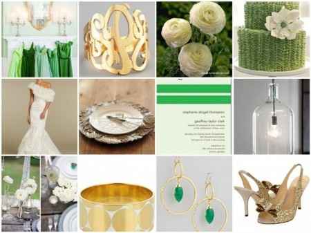 Le club du mariage vert et or