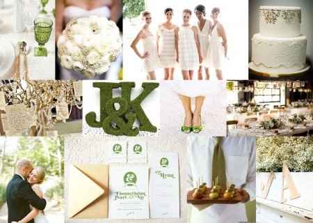 Le club du mariage vert et or