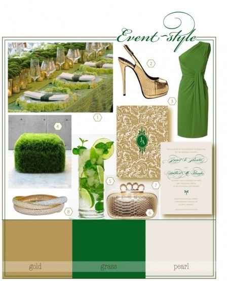 Le club du mariage vert et or