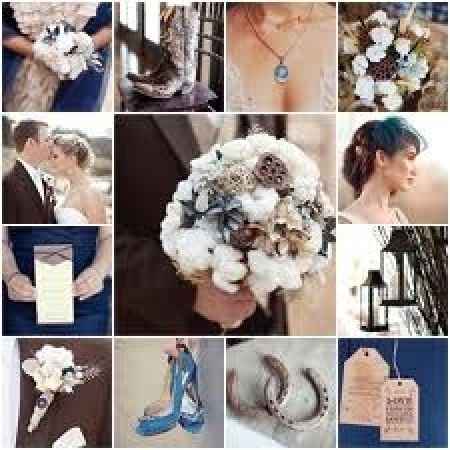 Le club du mariage marron et bleu 