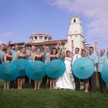 Le club du mariage marron et bleu 